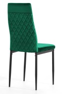 Krzesło tapicerowane zestaw 4x VALVA CARO VELVET GREEN