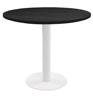 Stół okrągły VICTORY BLACK WOOD 70 cm MILK