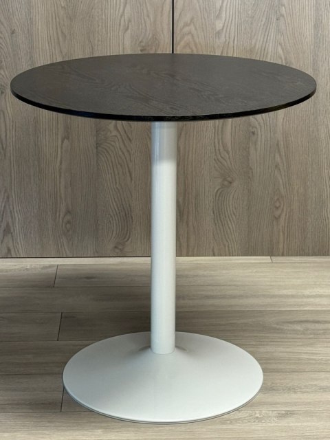 Stół okrągły VICTORY BLACK WOOD 70 cm MILK