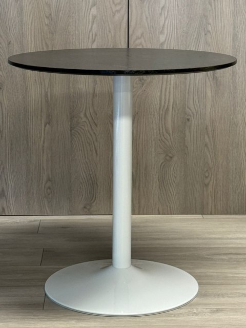 Stół okrągły VICTORY BLACK WOOD 70 cm MILK