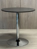 Stół okrągły VICTORY BLACK WOOD 70 cm SILVER