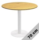 Stół okrągły VICTORY DARK WOOD 70 cm MILK