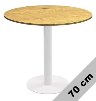 Stół okrągły VICTORY DARK WOOD 70 cm MILK
