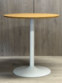 Stół okrągły VICTORY DARK WOOD 70 cm MILK