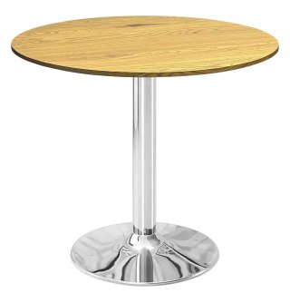 Stół okrągły VICTORY DARK WOOD 70 cm SILVER