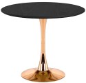 Stół okrągły VICTORY SLIM BLACK WOOD 70 cm COPPER