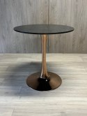 Stół okrągły VICTORY SLIM BLACK WOOD 70 cm COPPER