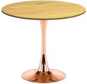 Stół okrągły VICTORY SLIM DARK WOOD 70 cm COPPER