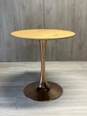 Stół okrągły VICTORY SLIM DARK WOOD 70 cm COPPER