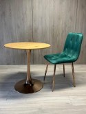 Stół okrągły VICTORY SLIM DARK WOOD 70 cm COPPER