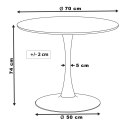 Stół okrągły VICTORY SLIM DARK WOOD 70 cm COPPER