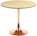 Stół okrągły VICTORY SLIM LIGHT WOOD 70 cm COPPER