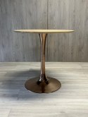 Stół okrągły VICTORY SLIM LIGHT WOOD 70 cm COPPER
