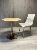 Stół okrągły VICTORY SLIM LIGHT WOOD 70 cm COPPER