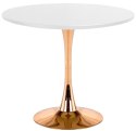 Stół okrągły VICTORY SLIM WHITE 70 cm COPPER