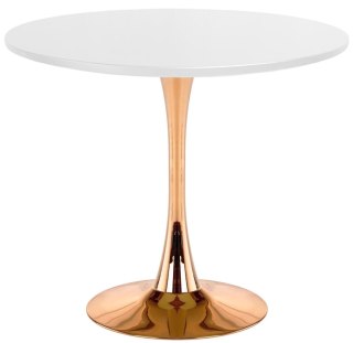 Stół okrągły VICTORY SLIM WHITE 70 cm COPPER