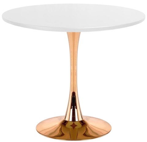 Stół okrągły VICTORY SLIM WHITE 70 cm COPPER