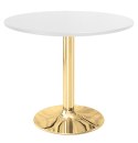 Stół okrągły VICTORY WHITE 70 cm GOLD