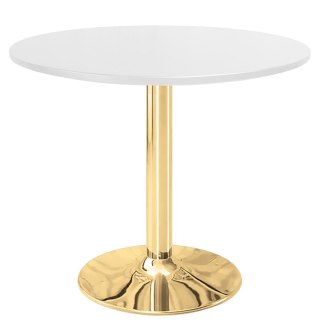 Stół okrągły VICTORY WHITE 70 cm GOLD