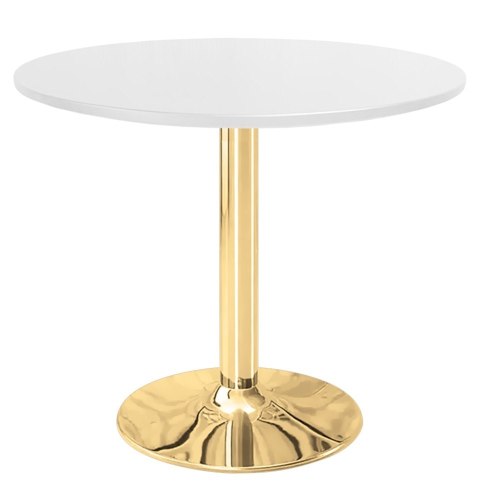 Stół okrągły VICTORY WHITE 70 cm GOLD