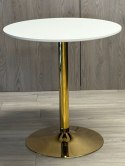 Stół okrągły VICTORY WHITE 70 cm GOLD