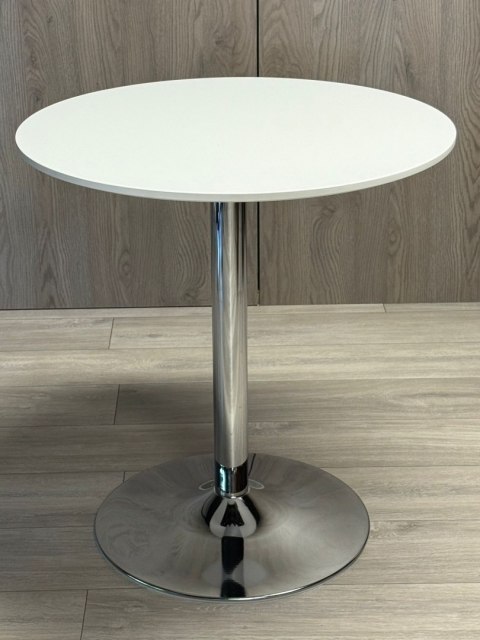 Stół okrągły VICTORY WHITE 70 cm SILVER