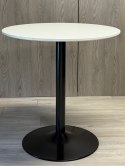 Stół okrągły VICTORY WHITE 70 cm SMOKE