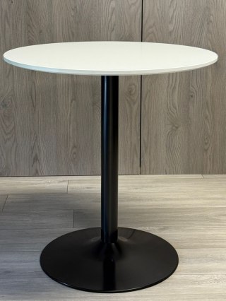 Stół okrągły VICTORY WHITE 70 cm SMOKE