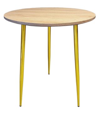 Stół okrągły VINCI OAK WOOD 70 cm GOLD