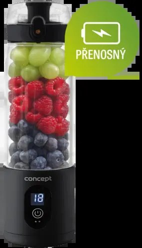 Blender personalny Smoothie bezprzewodowy FitMaker czarny SM4001