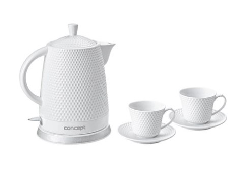 Czajnik ceramiczny 1,5 litra z dwoma filiżankami i spodkami RK0040 Czajnik ceramiczny 1,5 litra z dwoma filiżankami i spodkami RK0040