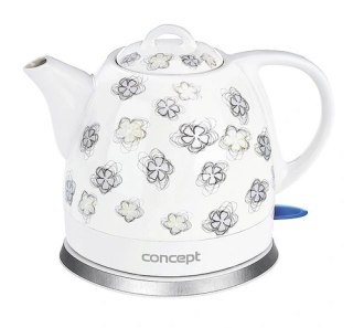 Czajnik elektryczny ceramiczny biały kwiatki 1,0 l RK0010ne