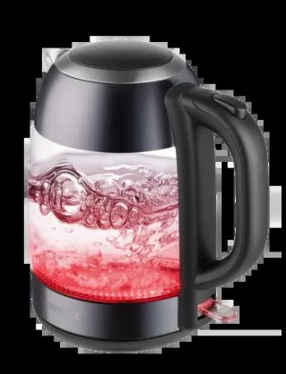 Czajnik elektryczny szklany 1,7 l ciemna stal nierdzewna RK4082