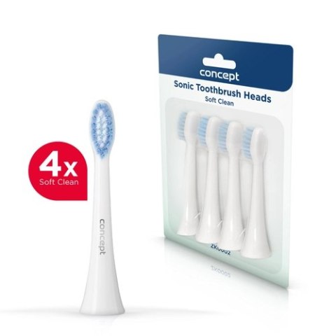Końcówka szczoteczki do zębów CONCEPT, Soft Clean, 4 szt. ZK0002 Końcówka szczoteczki do zębów CONCEPT, Soft Clean, 4 szt. ZK0002