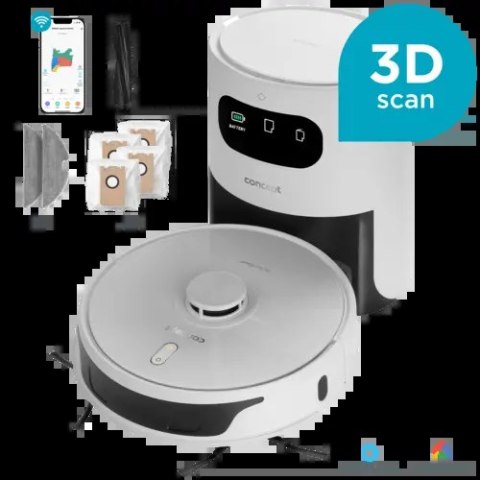 Robot sprzątający z mopowaniem 2 w 1 PERFECT CLEAN Laser 3D VR3450 Robot sprzątający z mopowaniem 2 w 1 PERFECT CLEAN Laser 3D VR3450
