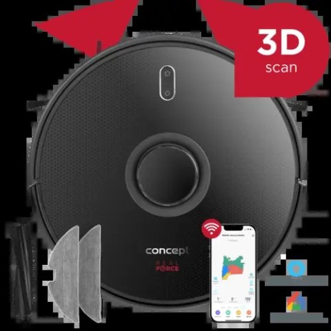 Robot sprzątający z mopowaniem 2 w 1 REAL FORCE Laser 3D VR3400 Robot sprzątający z mopowaniem 2 w 1 REAL FORCE Laser 3D VR3400