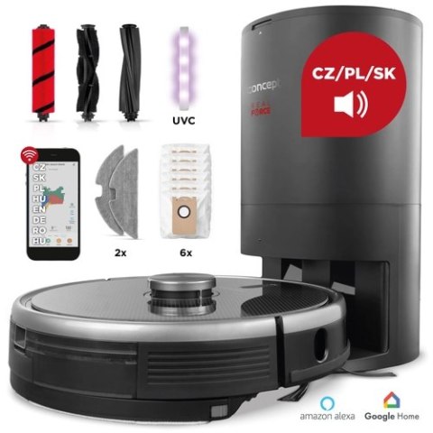 Robot sprzątający z mopowaniem 3 w 1 REAL FORCE Laser Complete Clean Care UVC VR3520n Robot sprzątający z mopowaniem 3 w 1 REAL FORCE Laser Complete Clean Care UVC VR3520n