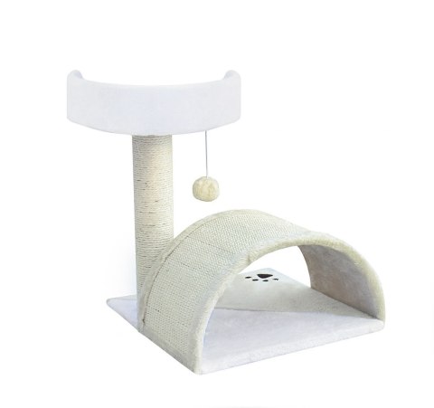 DRAPAK DLA KOTA MAŁY LEGOWISKO SŁUPEK BUDKA HAMAK BEŻOWY 43 CM DRAPAK DLA KOTA MAŁY LEGOWISKO SŁUPEK BUDKA HAMAK BEŻOWY 43 CM