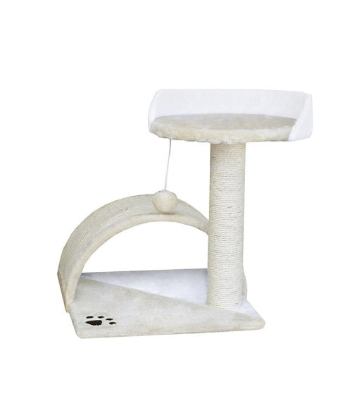 DRAPAK DLA KOTA MAŁY LEGOWISKO SŁUPEK BUDKA HAMAK BEŻOWY 43 CM DRAPAK DLA KOTA MAŁY LEGOWISKO SŁUPEK BUDKA HAMAK BEŻOWY 43 CM
