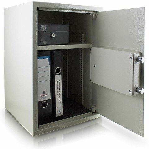 Sejf elektroniczny jasnoszary podwójny zamek regulowana półka Sejf elektroniczny jasnoszary podwójny zamek regulowana półka
