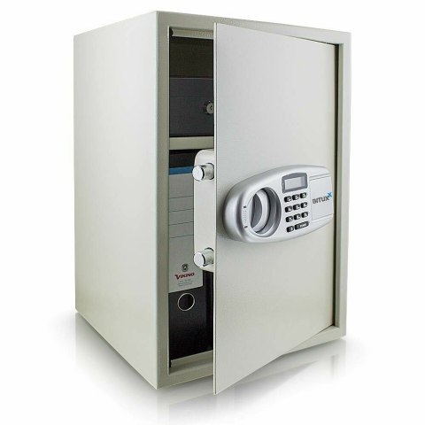 Sejf elektroniczny jasnoszary podwójny zamek regulowana półka Sejf elektroniczny jasnoszary podwójny zamek regulowana półka