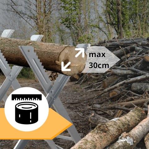 Stojak na Drewno do Cięcia Ocynkowany Wytrzymały 150kg Kompaktowy Bituxx Stojak na Drewno do Cięcia Ocynkowany Wytrzymały 150kg Kompaktowy Bituxx
