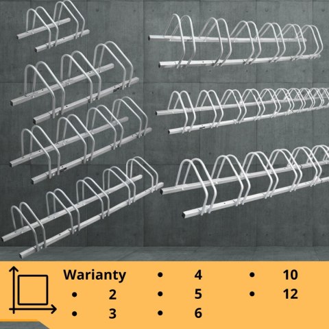 Stojak rowerowy na 5 rowerów uniwersalny opony 35-60mm ścienny podłogowy Stojak rowerowy na 5 rowerów uniwersalny opony 35-60mm ścienny podłogowy