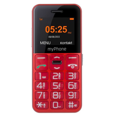 MyPhone | Halo Easy | Red | 1.77 " | TFT | 24 MB | 32 MB | Single SIM | Bluetooth | Main camera resolution 0.3 MP | 1000 mAh
