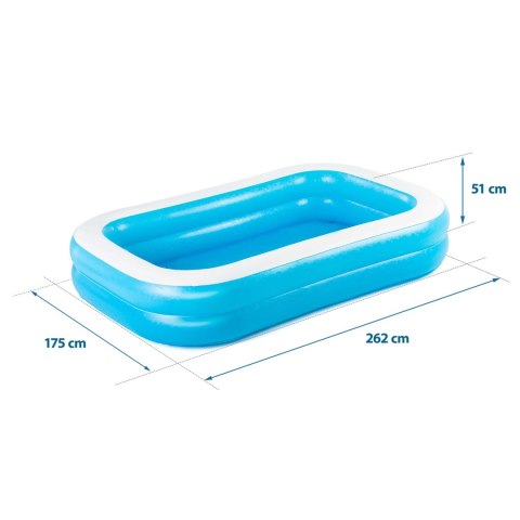 Basen dmuchany rodzinny 262 x 175 x 51 cm Bestway 54006 Basen dmuchany rodzinny 262 x 175 x 51 cm Bestway 54006