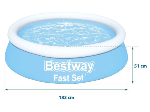 Basen ogrodowy rozporowy 183 x 51 cm Bestway 57392 Basen ogrodowy rozporowy 183 x 51 cm Bestway 57392