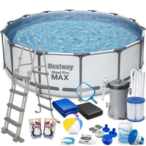 Basen ogrodowy stelażowy 457 x 122 cm 18w1 Bestway 56438 Basen ogrodowy stelażowy 457 x 122 cm 18w1 Bestway 56438