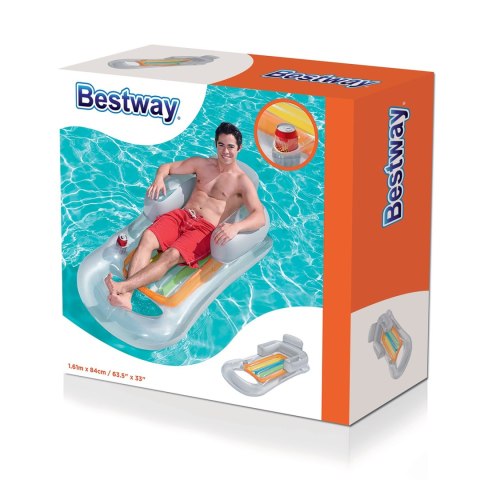 Dmuchany materac, fotel, leżak 161 x 84 cm Bestway 43028 niebieski Dmuchany materac, fotel, leżak 161 x 84 cm Bestway 43028 niebieski