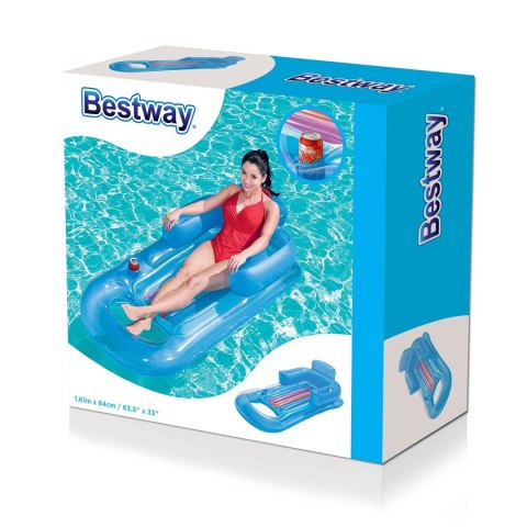 Dmuchany materac, fotel, leżak 161 x 84 cm Bestway 43028 niebieski Dmuchany materac, fotel, leżak 161 x 84 cm Bestway 43028 niebieski