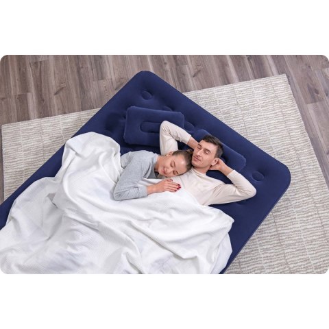 Materac dmuchany 203x152x22 cm z pompką tłokową Bestway 67374 Materac dmuchany 203x152x22 cm z pompką tłokową Bestway 67374